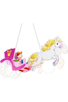 Hanglamp Paardenkoets prinses roze