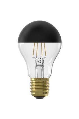2001000200 8712879150695 Calex Kopspiegel A60 Zwart Straight filament 220-240V 4W 180lm 1800K E27 Dimbaar met LED dimmer