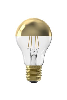 2001000400 8712879150732 Calex Kopspiegel A60 Goud Straight filament 220-240V 4W 180lm 1800K E27 Dimbaar met LED dimmer