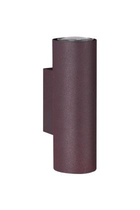 Trio Marley 212400224 roestbruine buisvormige wandlamp van metaal voor twee GU10 lampen