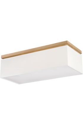 Britop Vertiga 34511474 witte plafondlamp met eikenhout