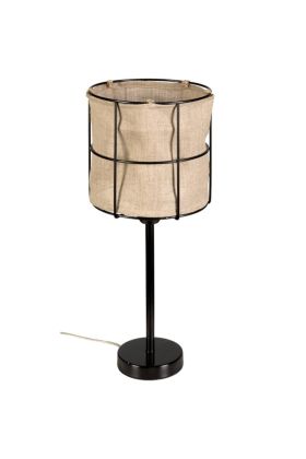 Britop Marinero 724420104 zwarte tafellamp met linnen