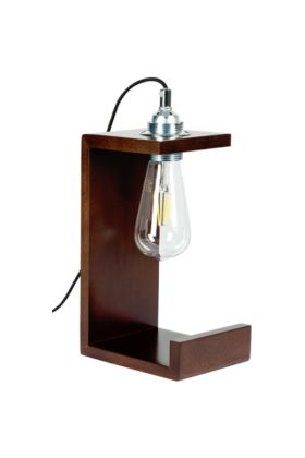 Britop Elle 7669176 walnoot kleurige houten tafellamp