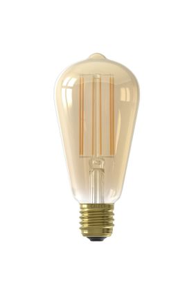 1101001800 8712879154013 Calex Rustiek ST64 Goud Straight filament 220-240V 3.5W 250lm 2100K E27 dimbaar met LED dimmer 