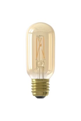 1101003900 8712879153993 Calex Buis T45 Goud Straight filament 220-240V 3.5W 250lm 2100K E27 Dimbaar met LED dimmer