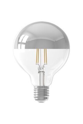 1101002600 8712879150732 Calex Kopspiegel G95 Chrome Straight filament 220-240V 3.5W 250lm 2300K E27 Dimbaar met LED dimmer