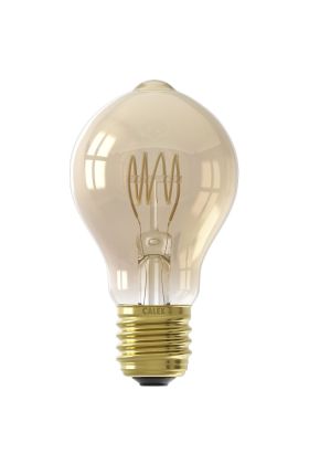 Calex Standaard A60DR Goud Flex Filament 220-240V 3.8W 250lm 2100K E27 Dimbaar met LED dimmer