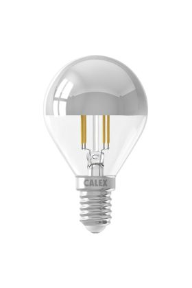 1101001000 8712879153535 Calex Kopspiegel P45 Chrome Straight filament 220-240V 3.5W 250lm 2700K E14 Dimbaar met LED dimmer