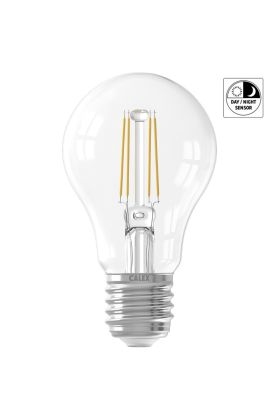 1101000200 8712879153481 Calex Standaard A60 Helder met dag en nacht sensor Straight filament 220-240V 4W 470lm 2700K E27 niet dimbaar
