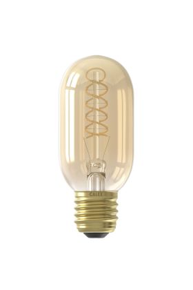1001000300 8712879152347 Calex Buis T45 Goud Flex Filament 220-240V 3.8W 250lm 2100K E27 Dimbaar met LED dimmer