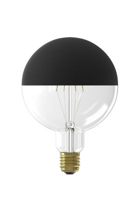 2001000100 8712879150671 Calex Kopspiegel G125 Zwart Straight filament 220-240V 4W 200lm 1800K E27 Dimbaar met LED dimmer