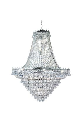 Searchlight Versailles chromen kristal zak kroonluchter met een diameter van 102cm