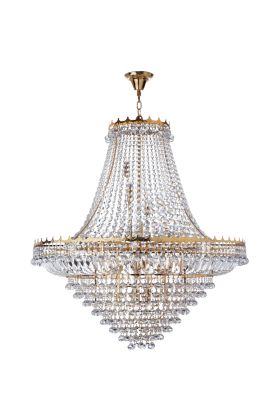 Searchlight Versailles goud kleurige kristallen zak kroonluchter met een diameter van 102cm