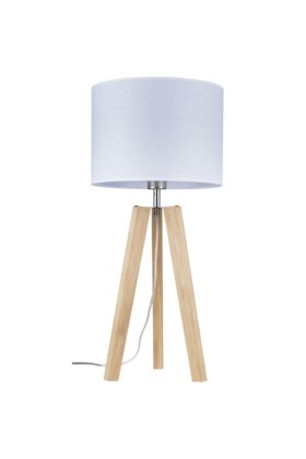 Tafellamp Lotta 94301074 eiken tafellamp met witte kap