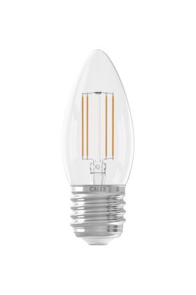 1101006000 8712879153290 Calex Kaars B35 Helder Straight filament 220-240V 4.5W 470lm 2700K E27 Dimbaar met LED dimmer