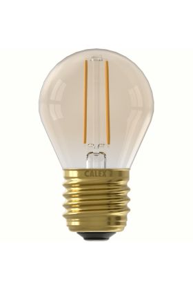 1101004900 8712879153986 Calex Kogel P45 Goud Straight filament 220-240V 3.5W 250lm 2100K E27 Dimbaar met LED dimmer