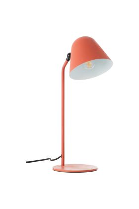 Brilliant Connie 99067/41 terracotta kleurige tafellamp van metaal met metalen kantelbare spot