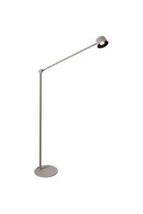 Freelight Cugino creme kleurige vloerlamp van 150cm hoog met scharnierende arm en spot met geintegreerde LED en touchdimmer