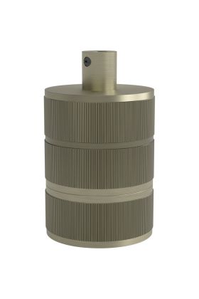940426 Calex lamphouder E27 aluminium 3 rings model mat brons, ronde kabel klem,  max.250V-60W
