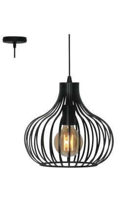 Freelight Aglio H7841Z zwarte hanglamp van zwarte metalen draden