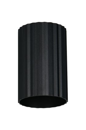 Trio Imaria 264300132 zwart geribbelde cilindervormige updown wandlamp