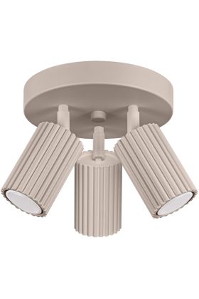 Sollux Karbon SL.1563 goudkleurig geribbelde drie spot