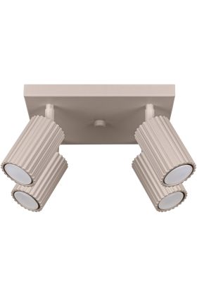 Sollux Karbon SL.1564 goudkleurig geribbelde vier spot