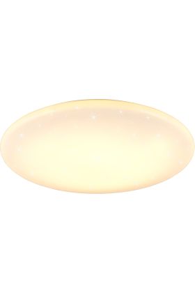 Brandende Reality Nando 70 cm grote kunststof plafonniere van kunststof met sterreneffect