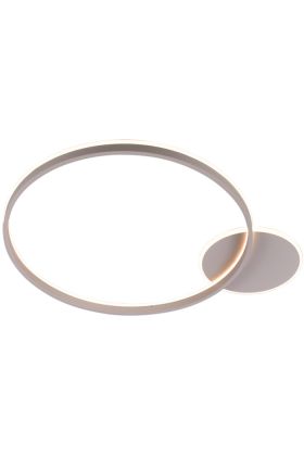 Freelight Orlo creme kleurige plafondlamp met led ring rond de plafondplaat met een diameter van 26cm en een LED ring van 60cm in diameter voor indirect licht via het plafond