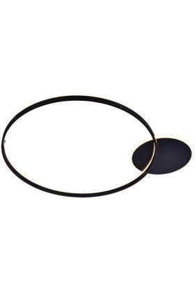 Freelight Orlo creme kleurige plafondlamp met led ring rond de plafondplaat met een diameter van 26cm en een LED ring van 60cm in diameter voor indirect licht via het plafond