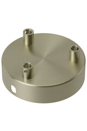 940042 Calex metalen plafondplaat 100mm 3gat mat brons