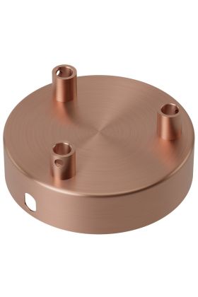 940048 Calex metalen plafondplaat 100mm 3gat mat koper