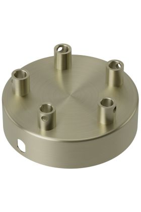 940072 Calex metalen plafondplaat 100mm 5gat mat brons
