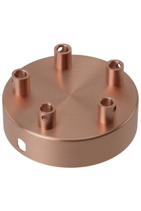 940078 Calex metalen plafondplaat 100mm 5gat mat koper