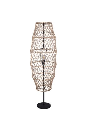 Casalum Hive van hennep gevlochten vloerlamp van 119,5 cm hoog