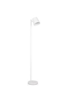 Reality Blake R42111131 witte oplaadbare vloerlamp met metalen spot als kap en touchdimmer op de paal
