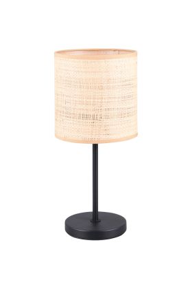 Casalum Aimee R51851036 tafellamp met zwarte lampvoet en kap van schors