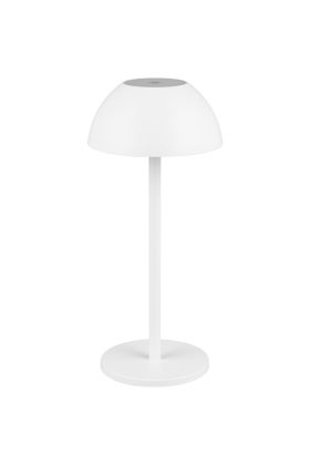 Reality Ricardo R54106131 witte tafellamp van metaal op batterijen met LED licht naar boven en beneden