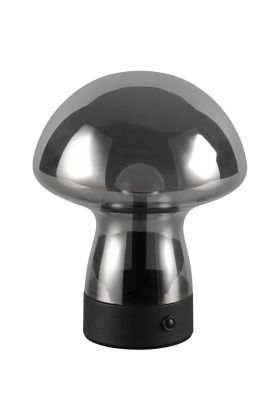 Reality Dooley R54981154 rookglazen oplaadbare tafellamp in paddenstoel vorm op batterijen