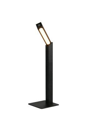 Reality Skip R55951132 zwarte oplaadbare tafellamp op batterijen van mdf met draaibare kop met lichtbalkje