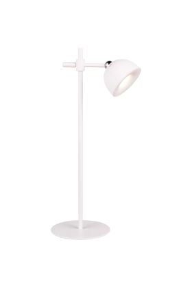 Reality Maxima R57791101 witte oplaadbare tafellamp op batterijen met los te nemen spotje