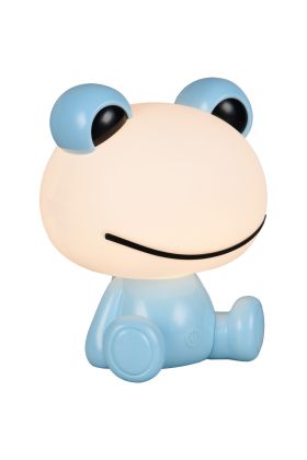 Reality Hopper R57971112 blauwe kinderlamp in de vorm van een kikker met lichtgevende kop met wit licht