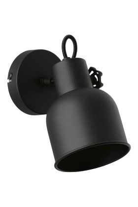 Brilliant Rolet 49610/76 zwart metalen spot met grote stelschroef