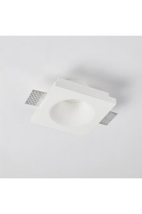 Searchlight Renne overschilderbare inbouwspot van gips met schuin geplaatste GU10 fitting