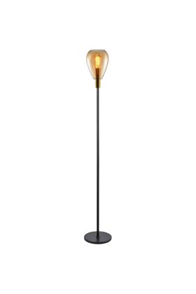 Freelight Dorato S2001A amber glazen vloerlamp