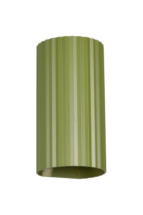 Trio Soka 267700215 groen geribbelde buisvormige updown wandlamp van metaal