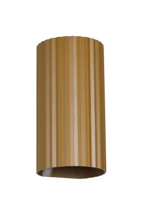 Trio Soka 267700265 koffiebruin geribbelde buisvormige updown wandlamp van metaal