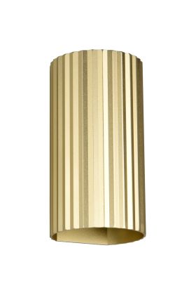 Trio Soka 267700279 goudkleurige geribbelde buisvormige updown wandlamp van metaal