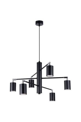 Sollux Lemmi SL.1207 zwarte kroonluchter met zes GU10