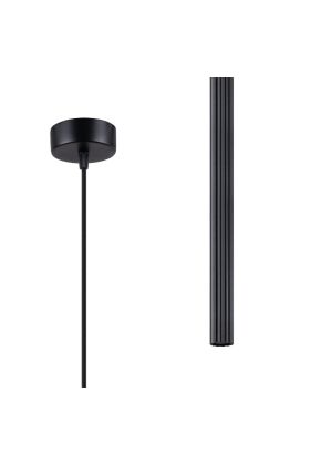 Sollux Arche SL.1338 zwart geribbelde buis hanglamp